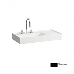 Подвесная раковина Kartell by laufen 90х46х12 см, глянцевый черный, без отверстия, без перелива, столешница справа, SaphirKeramik 8.1033.8.020.112.1 Laufen